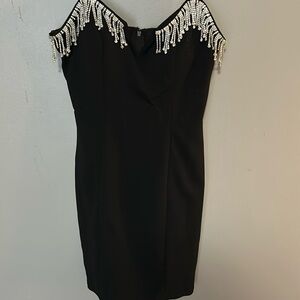 Black semi-formal party dress